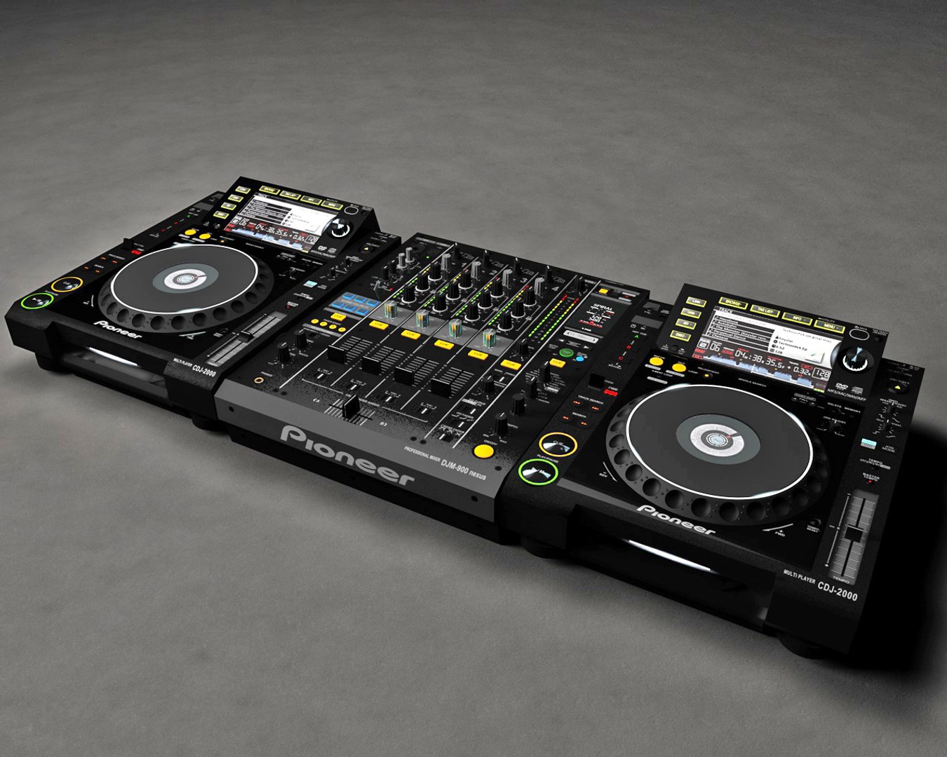 3d c4d pioneer dj cdj 2000